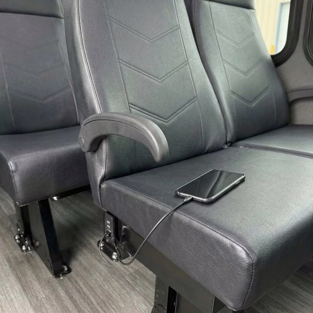 bell 15 passenger minibus usb charging