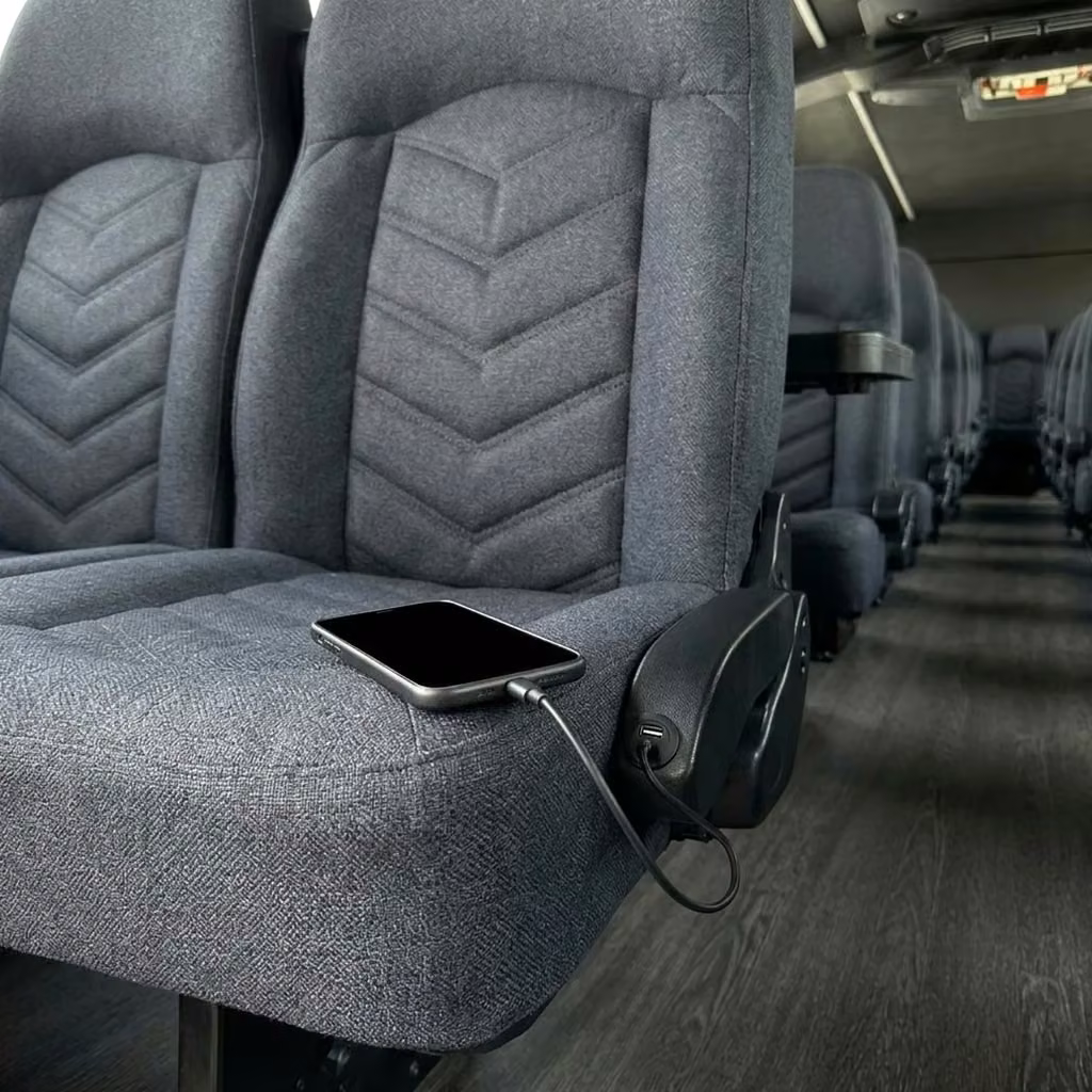 bell 25 passenger minibus usb charging