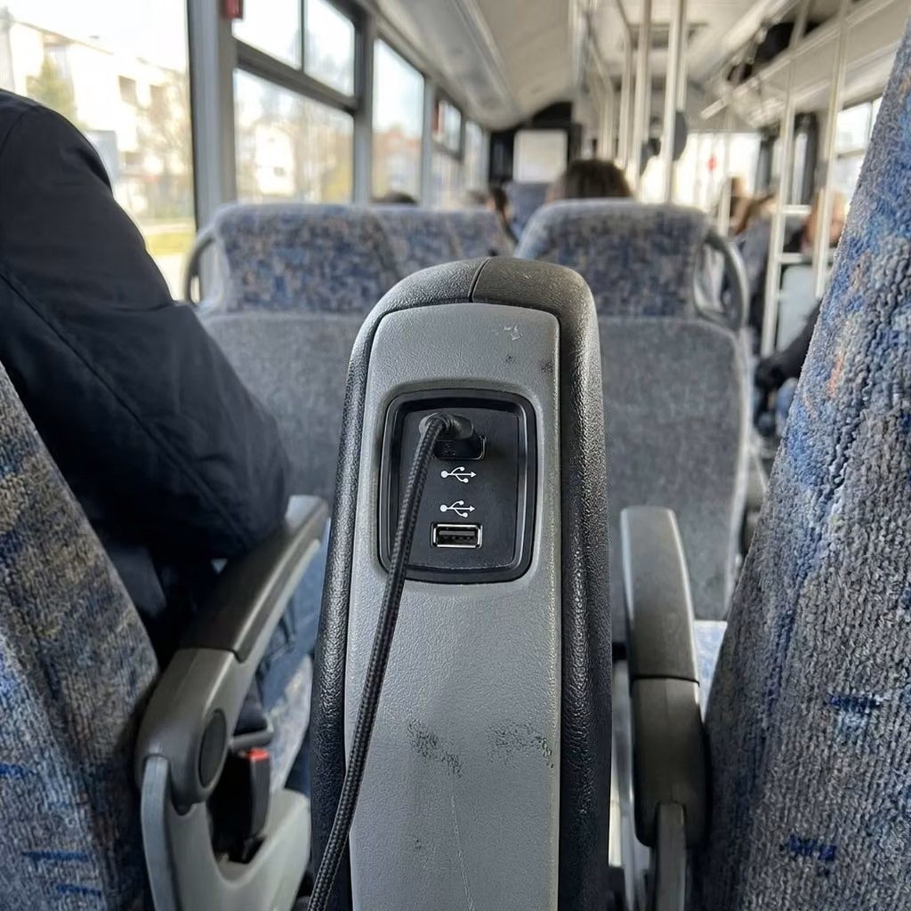 bell 35 passenger minibus usb charging