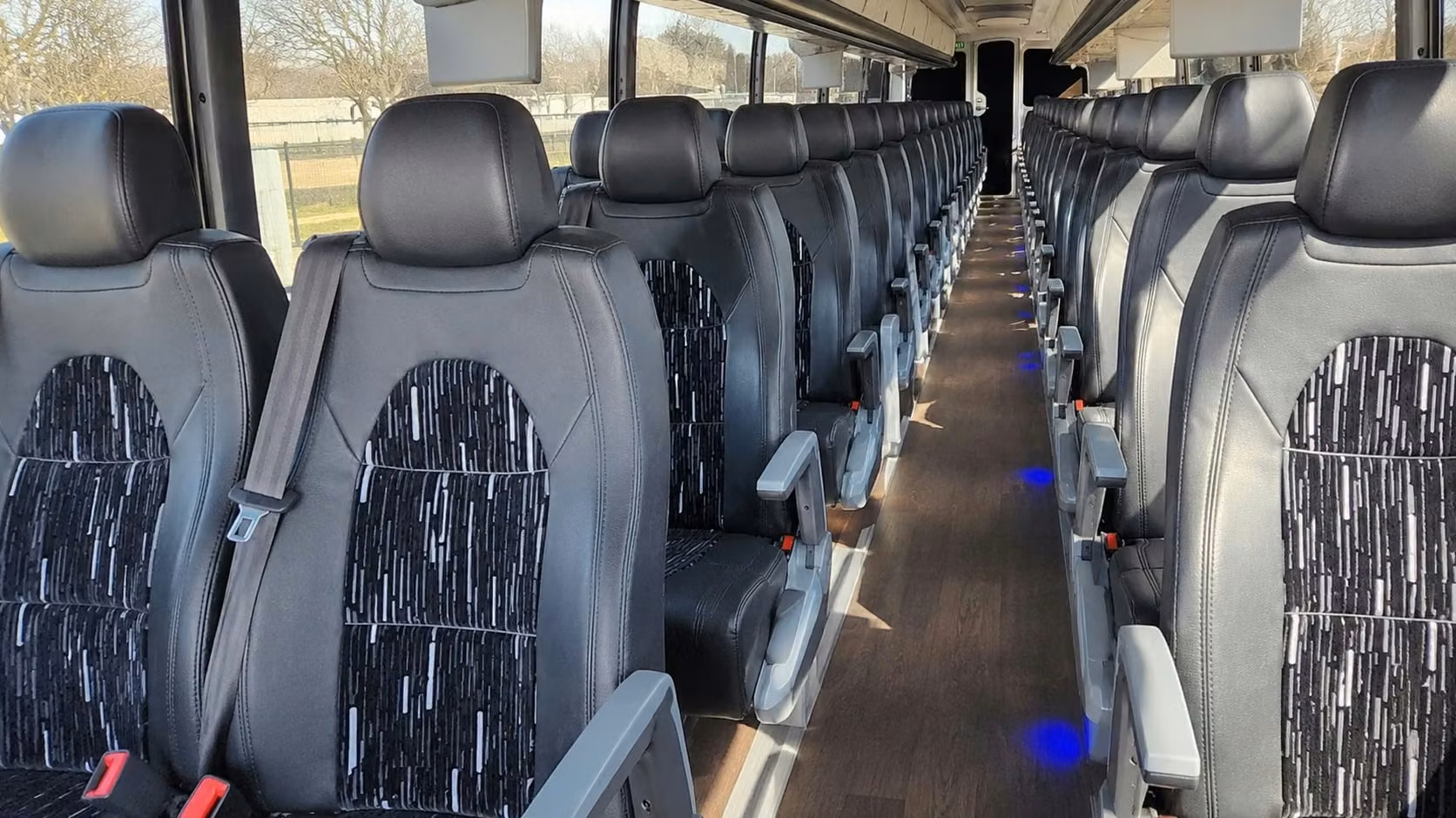 bell charter bus interior 1