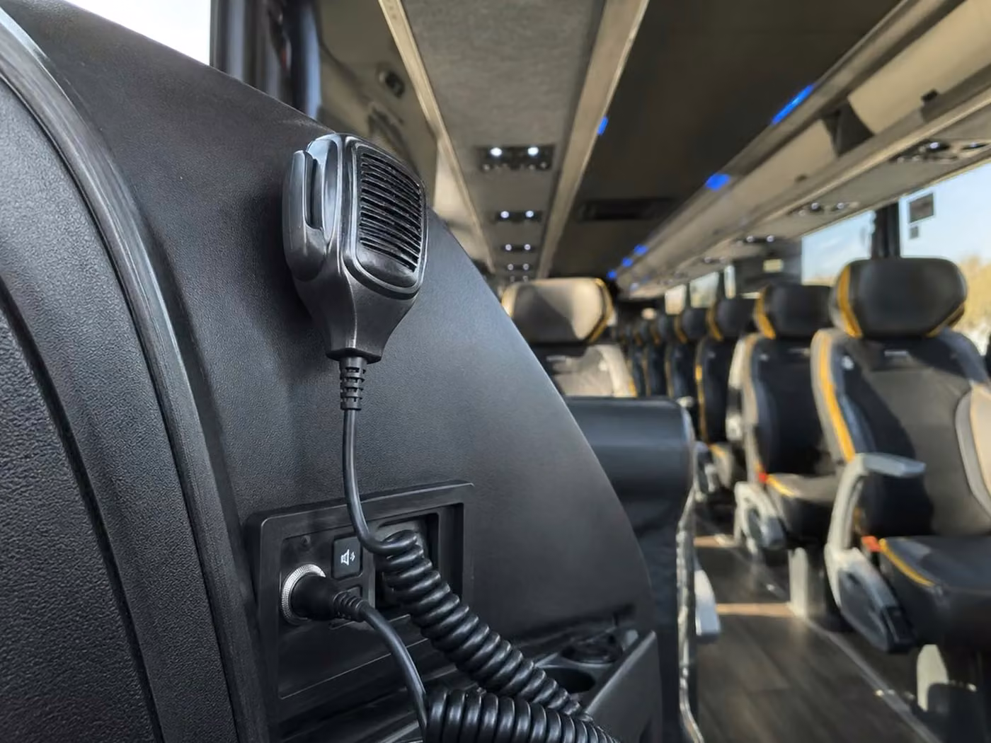 bell charter bus pa system