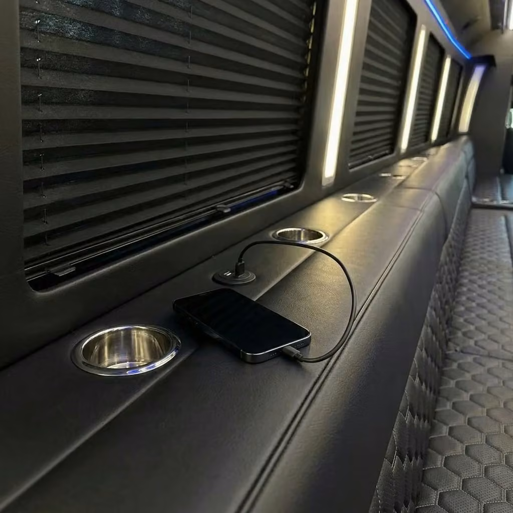 bell party bus usb charging