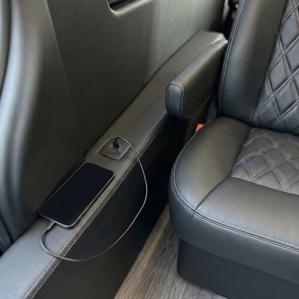 bell sprinter van rental with driver usb charging