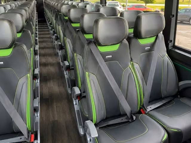 bell charter bus interior